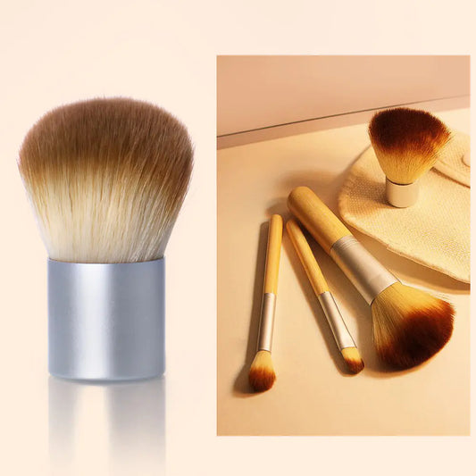 4 Bamboo Handle Makeup Brush Set